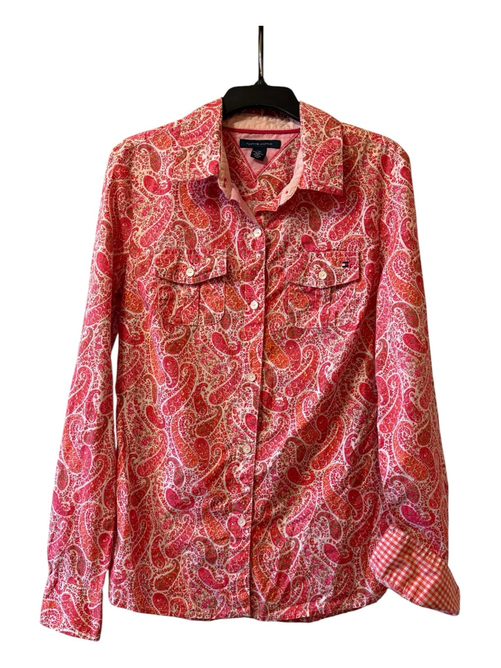 Tommy Hilfiger Pink Paisley Button-Down Shirt